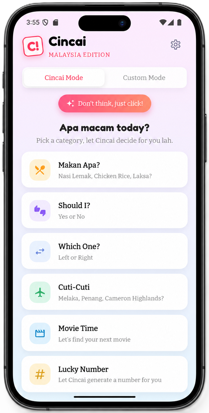 Cincai app preview